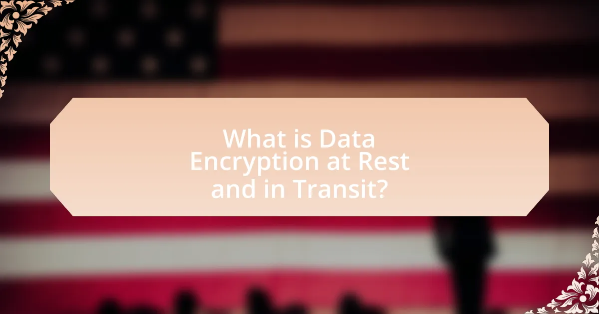 What is Data Encryption at Rest and in Transit?